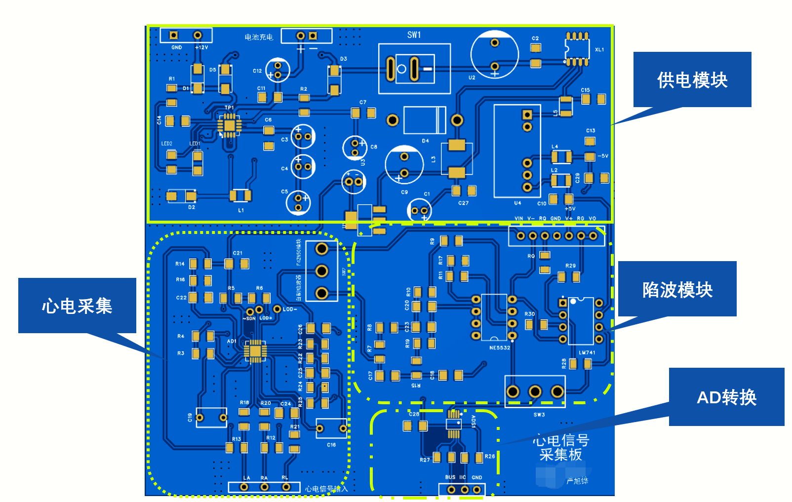 心电硬件部分PCB版